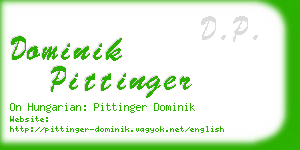 dominik pittinger business card